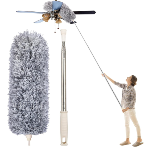 VOLTURI Microfiber Feather Duster Bendable & Extendable Fan Cleaning Duster