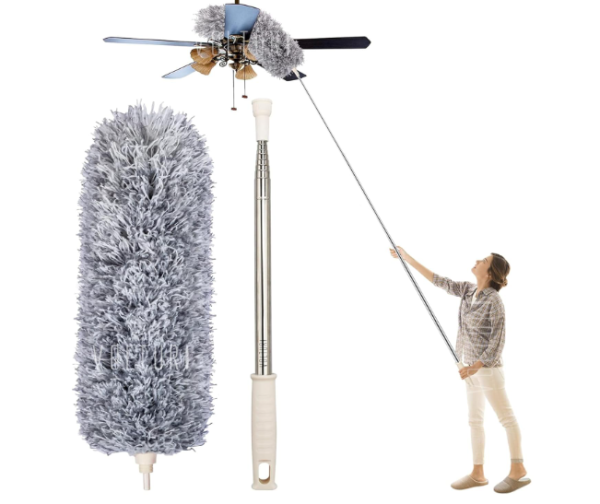 VOLTURI Microfiber Feather Duster Bendable & Extendable Fan Cleaning Duster